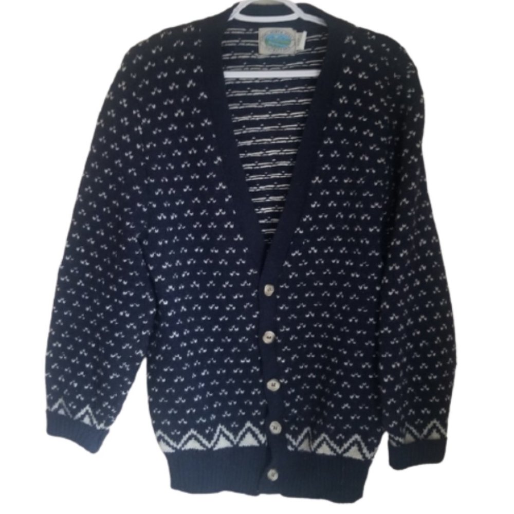 Vintage Royal North Mills Wool Grandpa Sweater